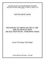 Đồ gốm ốc eo trong di chỉ cư trú khu di tích gò tháp (huyện tháp mười   tỉnh đồng tháp)     