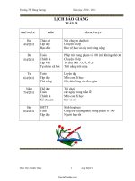 Giáo án tổng hợp môn học lớp 1 - Tuần dạy 30 - Trường TH Hùng Vương