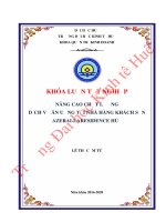 Luận văn kinh tế Nâng cao chất lượng dịch vụ ăn uống tại nhà hàng khách sạn AZERAI-LaResidence Huế
