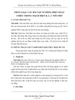 Phân loại các bài tập về dòng điện xoay chiều trong mạch điện r, l, c nối tiếp