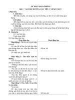 Giáo án ATGT Bài 2. VẠCH KẺ ĐƯỜNG, CỌC TIÊU VÀ RÀO CHẮN