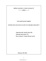 Sáng kiến kinh nghiệm “Hướng dẫn giải toán có lời văn cho học sinh khối 1”