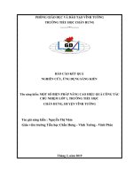 Một số biện pháp nâng cao hiệu quả công tác chủ nhiệm lớp 1, trường Tiểu học Chấn Hưng, huyện Vĩnh Tường