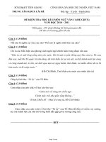 Đề kiểm tra học kì II môn Ngữ văn 11 (hệ GDTX)