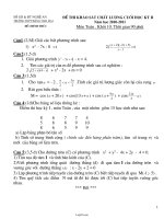 Đề thi khảo sát chất lượng cuối học kỳ II môn Toán khối 10