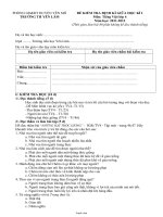 Đề kiểm tra định kì giữa học kì I môn: Tiếng Việt lớp 4 năm học: 2011 - 2012