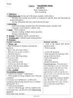 Bài soạn môn học Tiếng Anh lớp 11 năm 2009 - Unit 4: Volunteer work