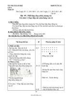 Giáo án Thể dục lớp 4, kì II