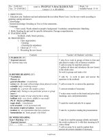 Giáo án English 10 - Unit 3: People's Back ground - Lesson 1-2: A.Reading - Năm học 2012-2013