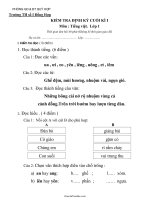 Kiểm tra định kỳ cuối kì i môn Tiếng Việt lớp 1 - Trường TH số I Đồng Hợp