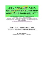 Value of creativity and innovation in entrepreneurship 