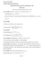 Đề khảo sát chất lượng đầu năm học 2015-2016 môn Toán 11