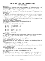 Đề thi học sinh giỏi quốc gia năm 2005 môn Hóa học