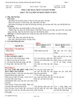 Giáo án Giáo dục hướng nghiệp 11 (bộ môn Tin học văn phòng) - Bài 7: Ôn lại một số khái niệm cơ bản