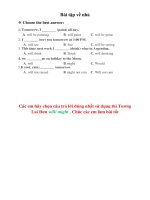 Tiếng anh 6-UNIT 10-A CLOSER LOOK 2 (Bài tập về nhà)