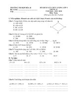 Đề Toán, Tiếng Việt tháng 11 lớp 4 năm học 2019-2020