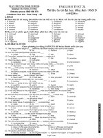 English test 24 tài liệu ôn thi đại học, tiếng Anh – Khối D