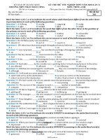 Đề thi thử Tốt nghiệp lần III môn Tiếng Anh - Mã đề 201 - Năm học 2019-2020 - Trường THPT Trần Nhân Tông