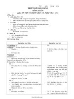 Thiết kế bài giảng môn: Toán 2 - Tiết: Ôn tập về phép nhân và phép chia (tiếp)