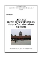 Chùa dâu trong bước chuyển biến tín ngưỡng tôn giáo ở việt nam    công trình dự thi giải thưởng sinh viên nghiên cứu khoa học năm 2008  
