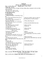 Giáo án môn học lớp 1 (buổi 2) - Tuần số 10