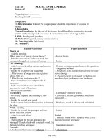 Bài soạn môn học Tiếng Anh 11 - Unit 11: Sources of energy - Period 67: Reading