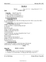 Giáo Án Lớp 1 - Tuần 3 - Lý Thị Hương - Trường Tiểu học Gio Phong