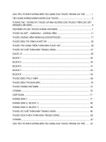 800 CÂU TRẮC NGHIỆM MÔN DƯỢC LÝ (THEO BÀI)