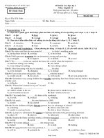 Đề kiểm tra học kỳ i môn: English 11 - Mã đề 360