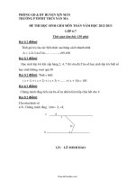 Đề Thi Học Sinh Giỏi Môn Toán Lớp 6 -7 Trường PTDTBT THCS Nàn Ma