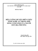 Đền cuông huyện diễn châu tỉnh nghệ an trong đời sống tâm linh của người dân địa phương    công trình dự thi giải thưởng sinh viên nghiên cứu khoa học năm 2008  