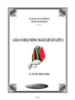 Giáo án hoạt động ngoài giờ lên lớp 11