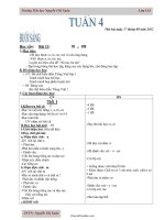 Giáo án Tổng hợp môn lớp 1 - Trường tiểu học Nguyễn Viết Xuân - Tuần 4