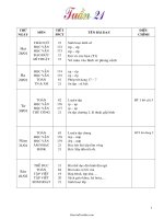 Giáo án tổng hợp môn lớp 1 - Tuần 21