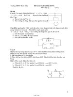 Đề kiểm tra 1 tiết lớp 11 (nâng cao) Môn Vật lý - Đề 1