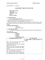 Giáo án môn Ngữ văn 10 - Lập dàn ý bài văn tự sự