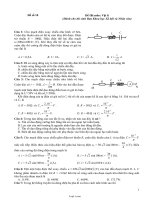 Đề thi môn: Vật lý 11 - Đề 10