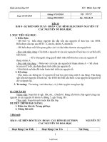 Giáo án Hóa học lớp 10 - Tiết 15 - Bài 8: Sự biến đổi tuần hoàn cấu hình electron nguyên tử các nguyên tố hoá học