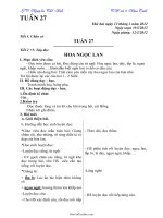 Giáo án các môn học lớp 1 - Tuần dạy 27 (chuẩn kiến thức)