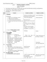 Bài soạn môn học Tiếng Anh 11 - Unit 7: World population - Lesson: Reading
