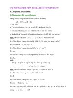 CÁC PHƯƠNG PHÁP PHÂN TÍCH ĐA THỨC THÀNH NHÂN TỬ