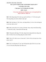 BÀI ÔN TẬP Ở NHÀ TRONG THỜI GIAN NGHỈ PHÒNG DỊCH - MÔN TOÁN LỚP 3