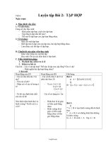 Giáo án Đại 10 tiết 6: Luyện tập bài 2: Tập hợp