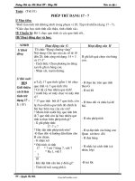 Giáo án Toán lớp 1 - Tiết 81: Phép Trừ Dạng 17 - 7_nguyễn Thị Hiền - Trường Tiểu Học Hải Đình TP - Đồng Hới