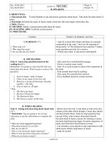 Giáo án English 10 - Unit 12: Music - B.Speaking - Năm học 2012-2013