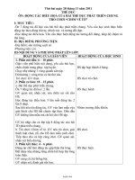 Giáo án Thể dục ôn: Động tác điều hoà của bài thể dục phát triển chung trò chơi “chim về tổ”