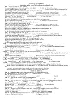 ĐỀ CƯƠNG ÔN TẬP GIỮA HỌC KỲ I - CÁC MÔN KHỐI 12 - NĂM HỌC 2020 - 2021