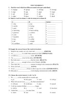 Bài tập ôn tập trong thời gian nghỉ phòng dịch môn Tiếng Anh 8