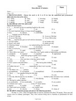 Test time allowed: 45 minutes