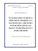tỷ lệ hài lòng về dịch vụ tiêm chủng mở rộng của người dân đưa trẻ dưới 5 tuổi đi tiêm chủng tại trạm y tế phườngxã của tp hồ chí minh (2) 